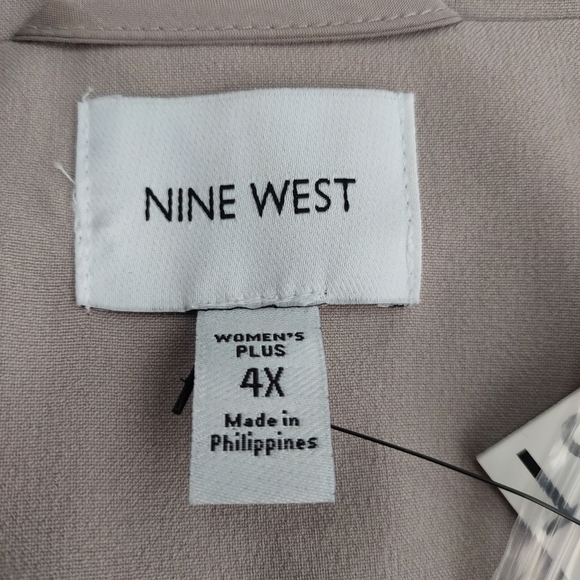 Nine West Blazer Women's Beige Double Breasted Plus Size Blazer Jacket Sz 4X NWT - Picture 6 of 8